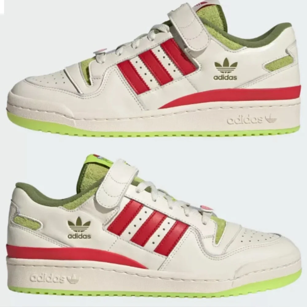 Adidas Forum ‘The Grinch X’ Low-Top Leather Sneakers Men’s Size 11 (NWT)